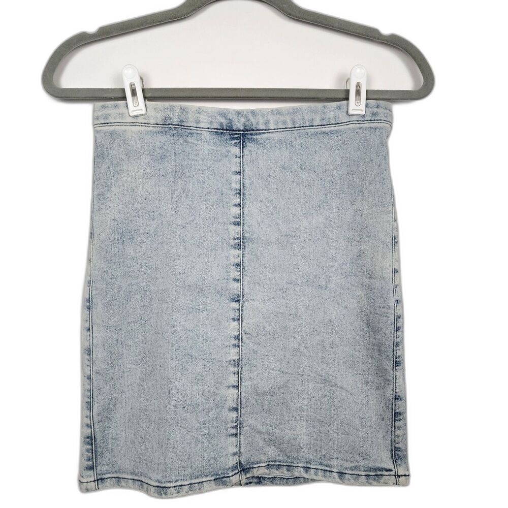 Topshop Moto Stretch Denim Mini Skirt Size 28